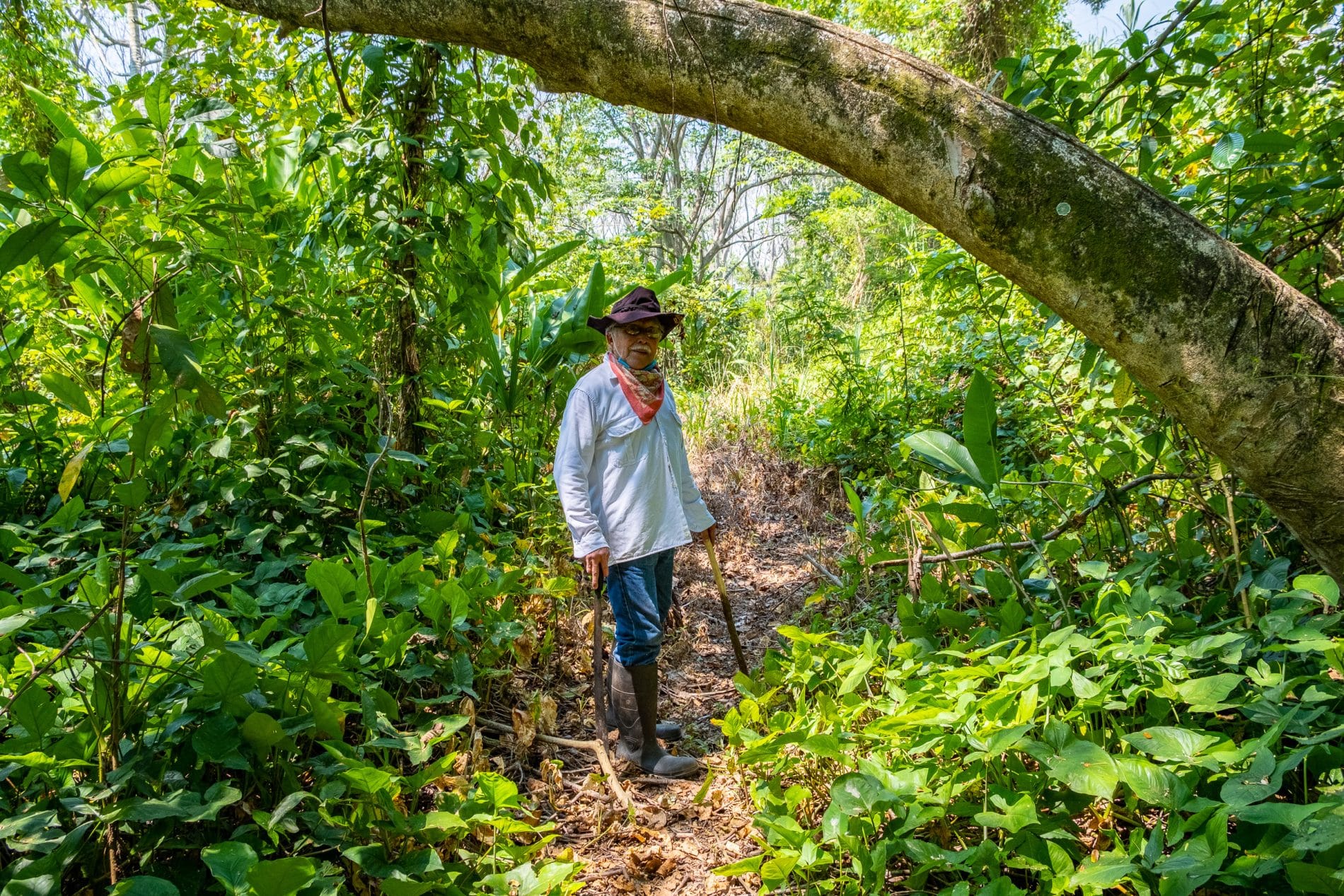 Bernardo Mendoza en la UMA Bioparque Saraguatos.